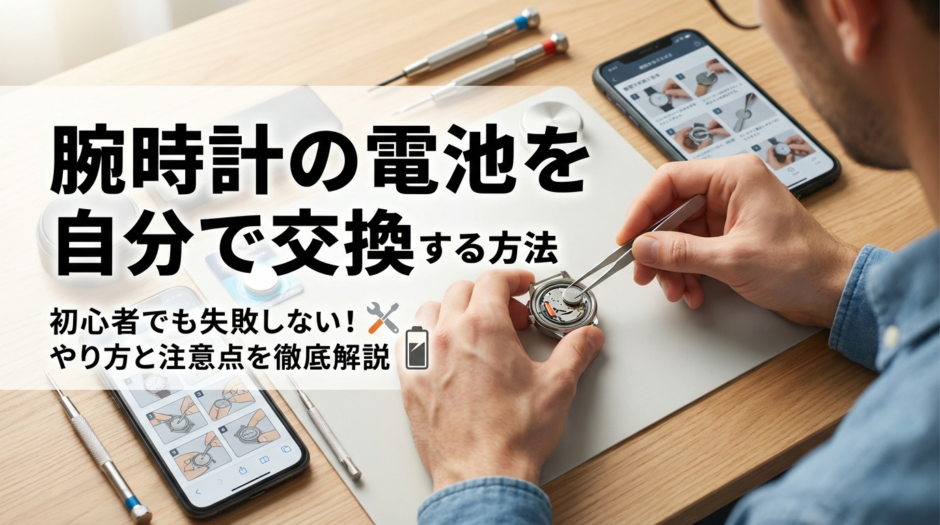 腕時計の電池を自分で交換する方法とは？初心者でも失敗しないやり方と注意点を徹底解説