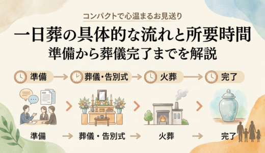 一日葬の具体的な流れと所要時間。準備から葬儀完了までを解説