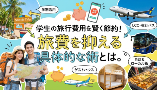 学生の旅行費用を賢く節約！旅費を抑える具体的な術とは。