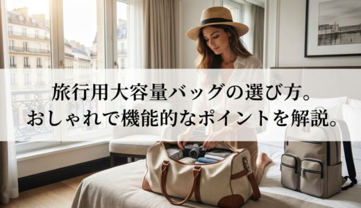 旅行用大容量バッグの選び方。おしゃれで機能的なポイントを解説。
