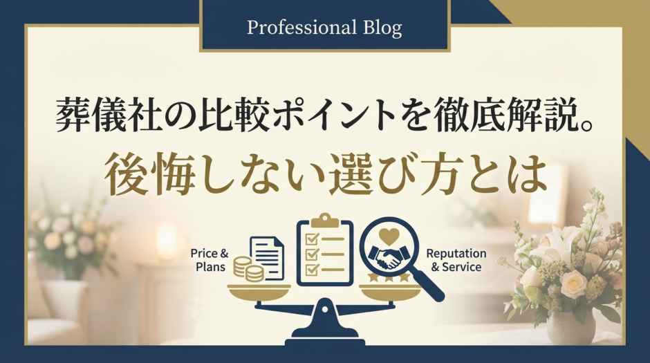 葬儀社の比較ポイントを徹底解説。後悔しない選び方とは