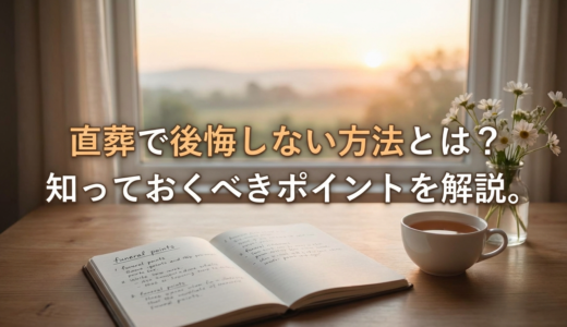 直葬で後悔しない方法とは？知っておくべきポイントを解説。