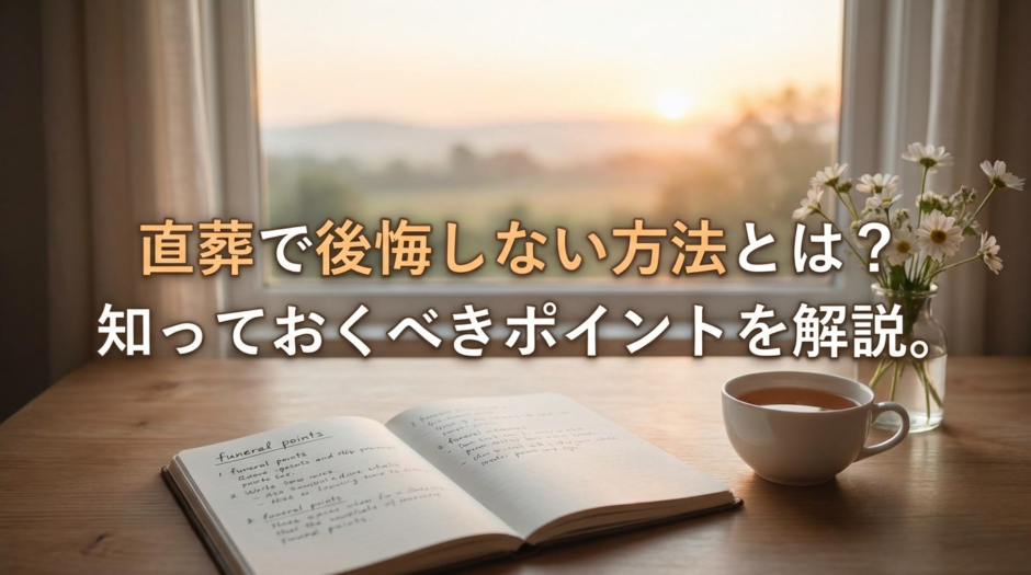 直葬で後悔しない方法とは？知っておくべきポイントを解説。