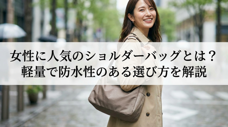 女性に人気のショルダーバッグとは？軽量で防水性のある選び方を解説
