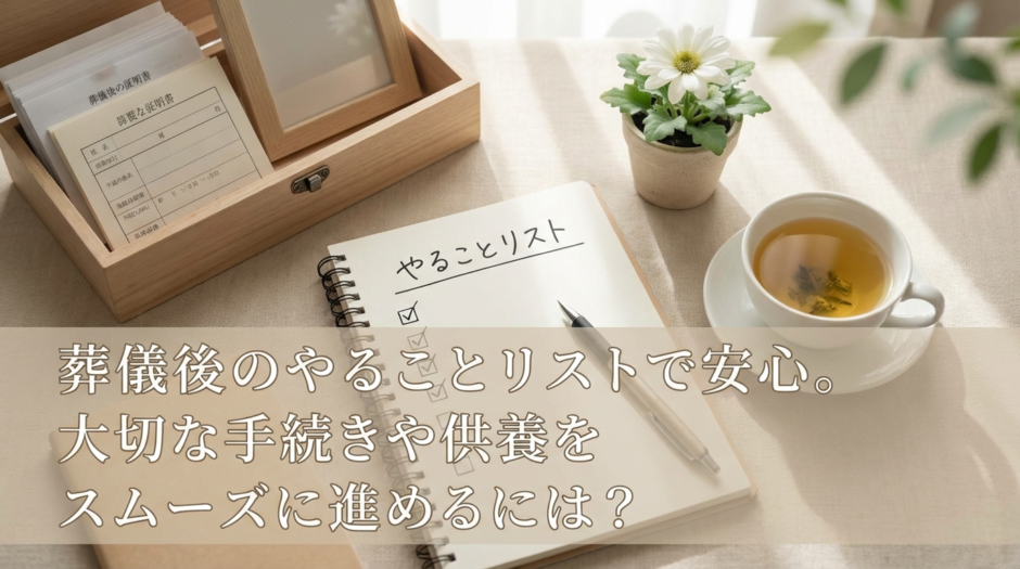 葬儀後のやることリストで安心。大切な手続きや供養をスムーズに進めるには？