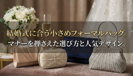 結婚式に合う小さめフォーマルバッグ。マナーを押さえた選び方と人気デザイン。