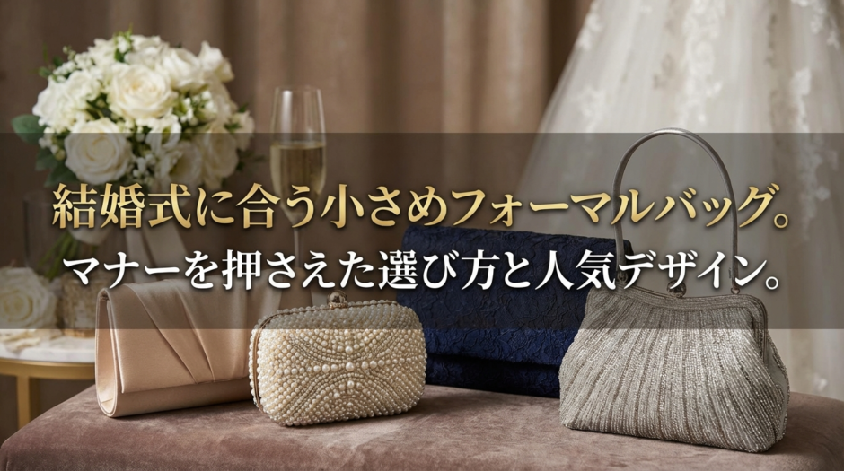 結婚式に合う小さめフォーマルバッグ。マナーを押さえた選び方と人気デザイン。