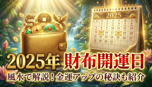 2025年の財布開運日を風水で解説！金運アップの秘訣も紹介