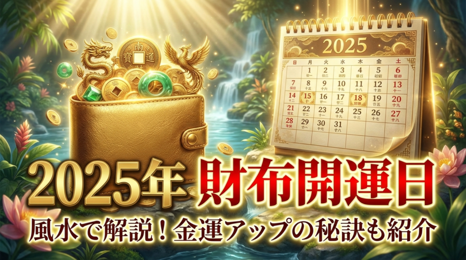 2025年の財布開運日を風水で解説！金運アップの秘訣も紹介