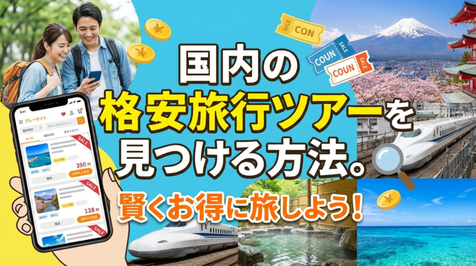 国内の格安旅行ツアーを見つける方法。賢くお得に旅しよう！