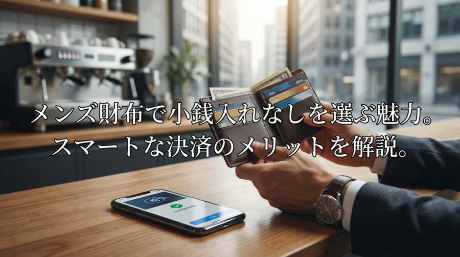 メンズ財布で小銭入れなしを選ぶ魅力。スマートな決済のメリットを解説。