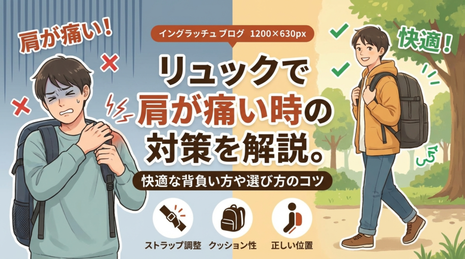 リュックで肩が痛い時の対策を解説。快適な背負い方や選び方のコツ