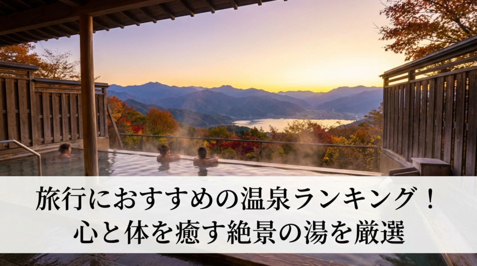旅行におすすめの温泉ランキング！心と体を癒す絶景の湯を厳選